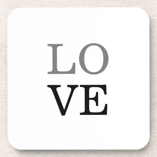 グレーの黒いスクリプト結婚ラブ コースター (正面)
