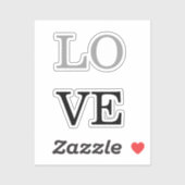 グレーの黒いスクリプト結婚ラブ シール (シート)