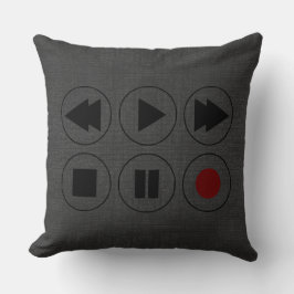 グレーの黒いテクニカルアイコン遊巻き戻し速い前方向 クッション