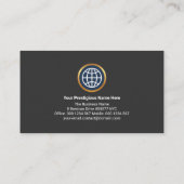 グレーの黒いレイヤーの金ゴールドの場フェイク所アイコングローバル 名刺 (裏面)