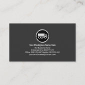 グレーの黒いレイヤーの銀フェイク色の位置アイコントラック 名刺 (裏面)