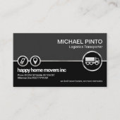 グレーの黒いレイヤーの銀フェイク色の位置アイコントラック 名刺 (正面)