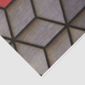 グレーの黒い赤の立方体 薄葉紙 (詳細)