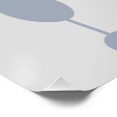 グレーの黒とグレーのドット ポスター (コーナー)