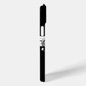 グレーの黒と白の音符スコア Case-Mate iPhoneケース (裏面 / 右)