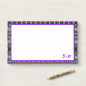 グレーの黒と紫 ポストイット (デスク)