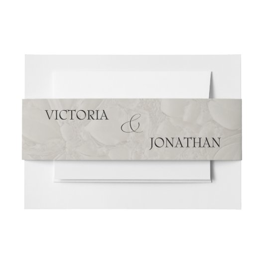 グレーの黒のスクエレガントリプト 招待状ベリーバンド (正面例)