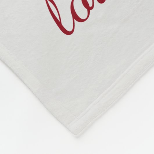 グレーの10の名前と日付に赤いハートの木のおばあちゃん フリースブランケット (角)