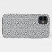 グレーの70年代スタイルのスクエア模様 Case-Mate iPhoneケース (裏面(横))
