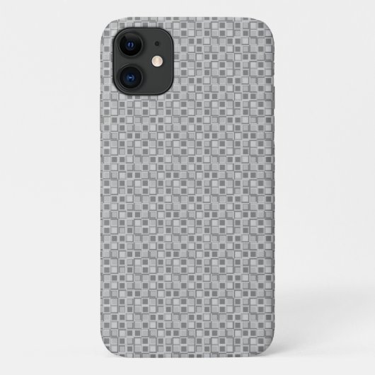 グレーの70年代スタイルのスクエア Case-Mate iPhoneケース (裏面)