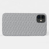 グレーの70年代スタイルのスクエア Case-Mate iPhoneケース (裏面(横))