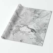 グレーの"Regal Stone Vein"大理石テクスチャラッピングPa