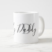 グレーのDaddyモノグラム ジャンボコーヒーマグカップ (正面右)