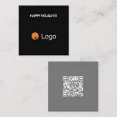グレーのQRコ企業のードの消去 ノートカード (正面/裏面)