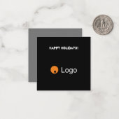 グレーのQRコ企業のードの消去 ノートカード (正面/裏面インサイチュ)