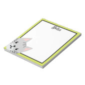 グレーのTabby Catメモ空白の帳 ノートパッド (回転)