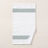 グレーはっきりしたと白、オプションのモノグラム バスタオルセット (ハンドタオル)