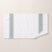 グレーはっきりしたと白、オプションのモノグラム バスタオルセット (ハンドタオル)