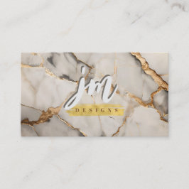 グレーはっきりしたと金ゴールド大理石モダン名刺 名刺
