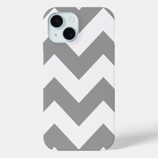 グレーはっきりしたシェブロン Case-Mate iPhoneケース (裏面)