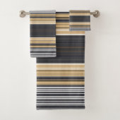 グレーはっきりしたタンストライプ バスタオルセット (インサイチュ)