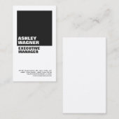 グレーはっきりしたホワイトプレーンプロフェッショナルミニマル 名刺 (正面/裏面)