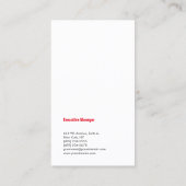 グレーはっきりしたホワイトミニマルモダンリスト 名刺 (裏面)