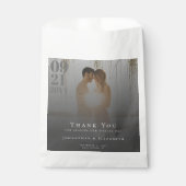 グレーはっきりしたミニマル型結婚写真 フェイバーバッグ (正面)