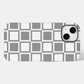 グレーはっきりしたモダン四角形 Case-Mate iPhoneケース (裏面 (横))