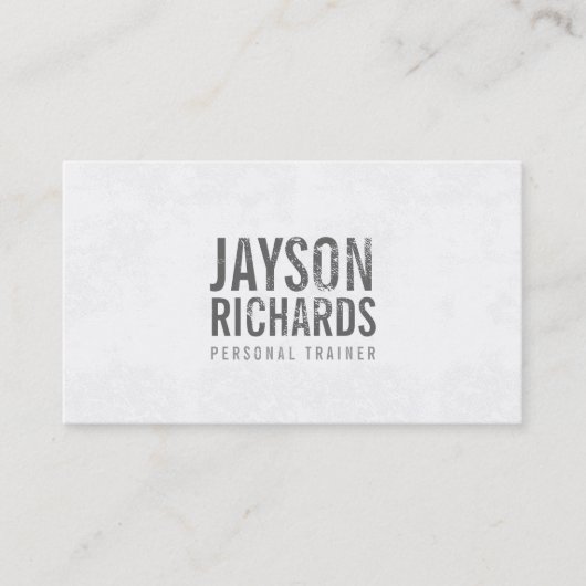 グレーはっきりした印のグランジ付いた文字名刺 名刺 (正面)