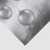 グレーぼかしの銀灰色のクリスマスボール 薄葉紙 (詳細)