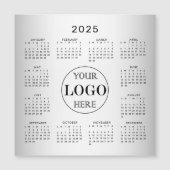 グレーぼやけバックグラウンカスタムド2025カレンダー (正面)