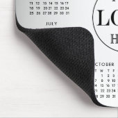 グレーぼやけバックグラウンカスタムド2025カレンダー マウスパッド (コーナー)