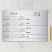 グレーぼやけバックグラウンカスタムド2026カレンダー ペーパーパッド (インサイチュ)