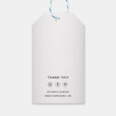 グレーぼやけバックグラウンカスタムド・ロゴのビジネス価格 ギフトタグ (裏面)