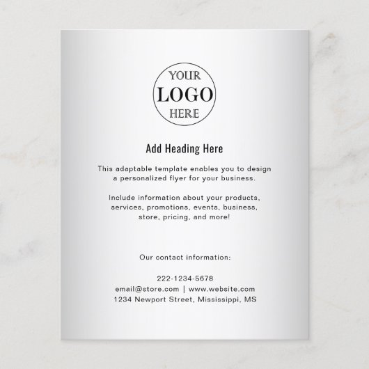 グレーぼやけバックグラウンドソーシャルメディアのロゴビジネス チラシ (正面)