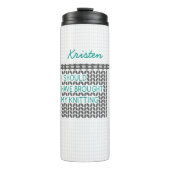 グレーを持って来るべきだった編み物 タンブラー (正面)