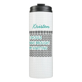 グレーを持って来るべきだった編み物 タンブラー