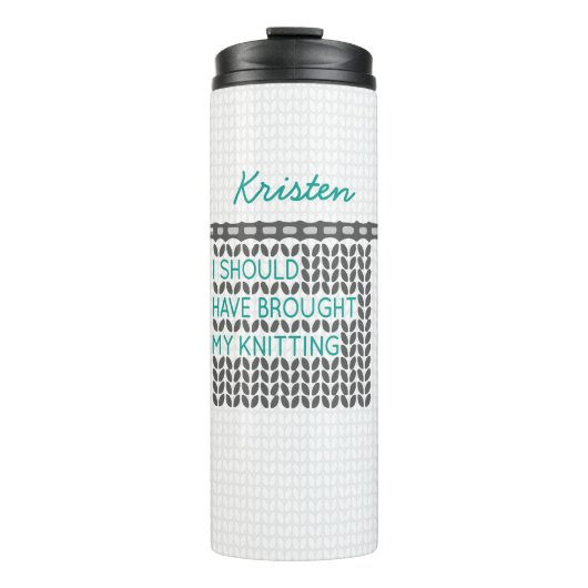 グレーを持って来るべきだった編み物 タンブラー (正面)