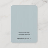 グレーアイボリーホワイトフローラネックレスイヤリングディスプレイ 名刺 (裏面)