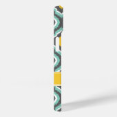 グレーアクアアンドイエローイカットモロッコモノグラム Case-Mate iPhoneケース (裏面 / 右)