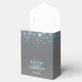 グレーアクアシャンパンバブル結婚式の引き出物ボックス フェイバーボックス (オープン)