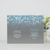 グレーアクアブルーバブル結婚式プログラム (スタンド正面)