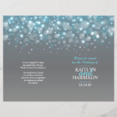 グレーアクアブルーバブル結婚式プログラム (正面)