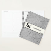 グレーアスファルトグランジ男らしデザイン プランナー手帳 (ディスプレー)
