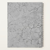 グレーアスファルトグランジ男らしデザイン プランナー手帳 (裏面)