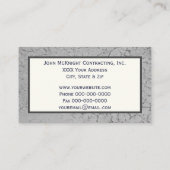 グレーアスファルトテクスチカスタムャとロゴ 名刺 (裏面)