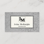 グレーアスファルトテクスチカスタムャとロゴ 名刺 (正面)