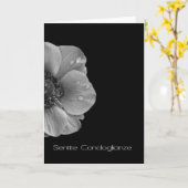 グレーアネモネのシンパシーイタリアンカード カード (黄色い花)