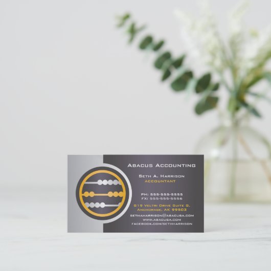 グレーアバカス会計名刺 名刺 (スタンド正面)